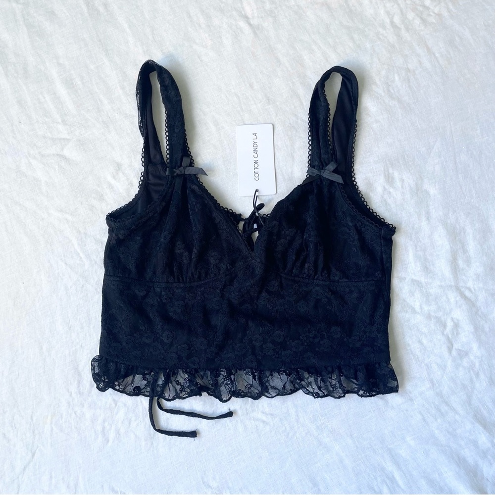 Cotton candy la Black Lace top